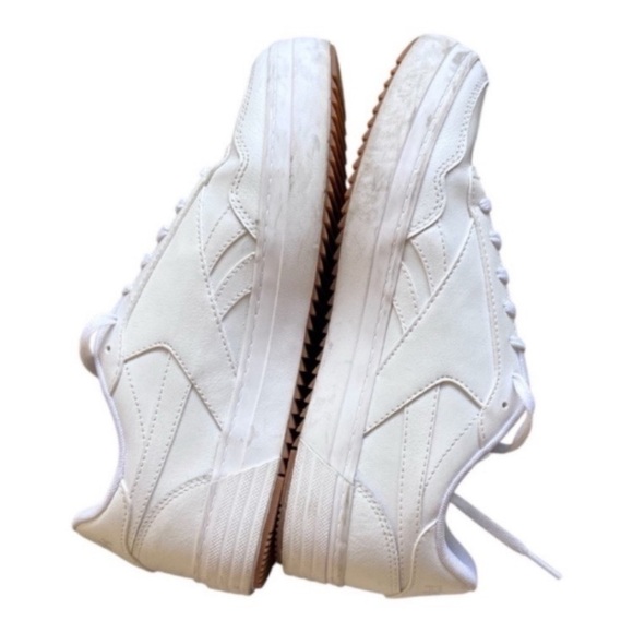 Reebok White Women's Club Memt Bold Sneakers with Chunky Sole and Sporty Design - Picture 3 of 6